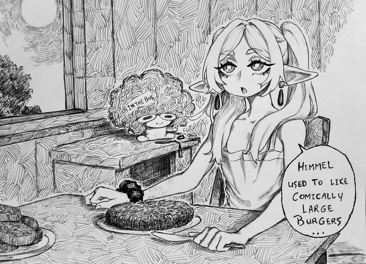 This is a pixiv picture whose title is Night At Frieren's.