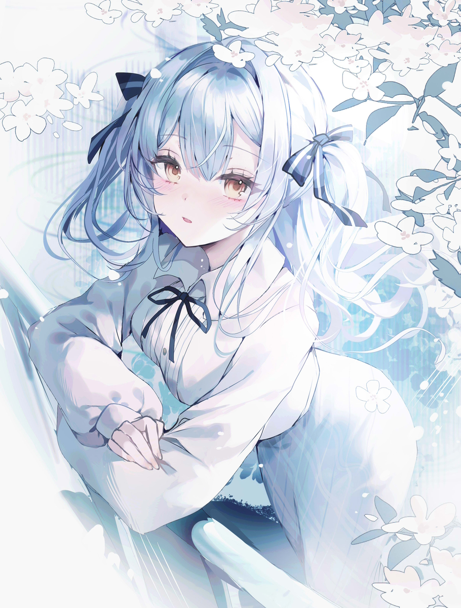 This is a pixiv picture whose title is saki.