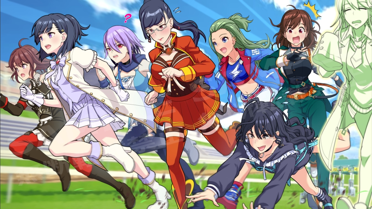 This is a pixiv picture whose title is Skeb依頼絵「担当ウマ娘の勝負服を着て模擬レース！」.