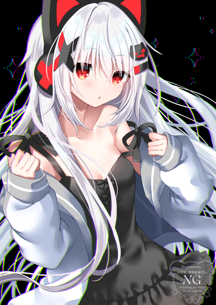 This is a pixiv picture whose title is うちゅーねこ２Pカラー.