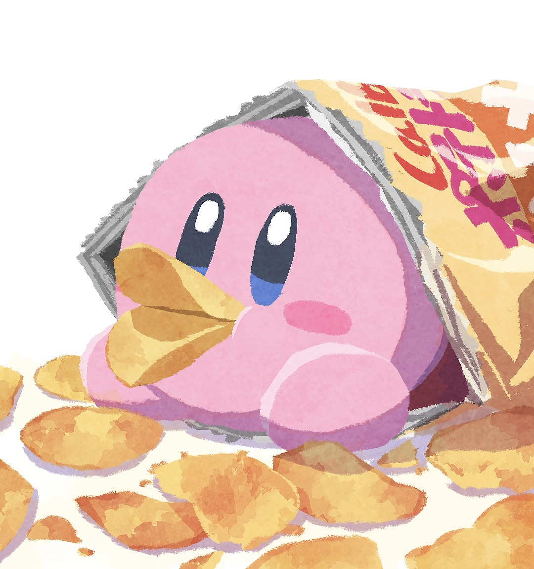 This is a pixiv picture whose title is ポテチ.