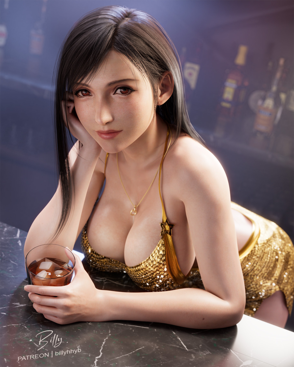 This is a pixiv picture whose title is Tifa in GTA6 dress ^^.