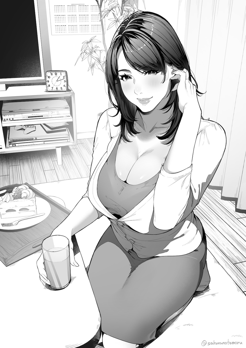 This is a pixiv picture whose title is お友達のママ💜.