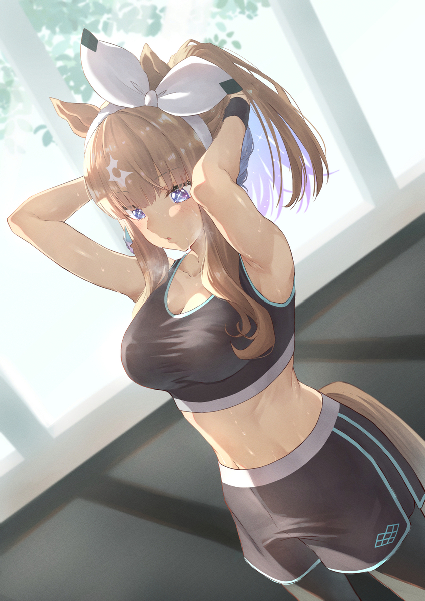 This is a pixiv picture whose title is トレーニング上がり.