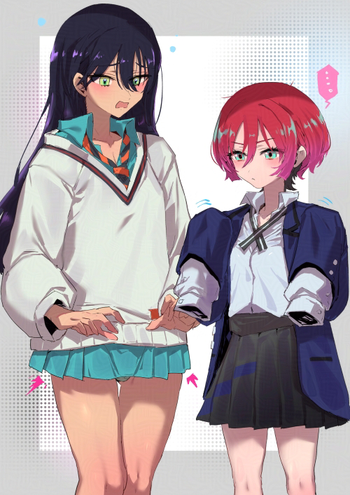 This is a pixiv picture whose title is 制服交kaaaaaanX.