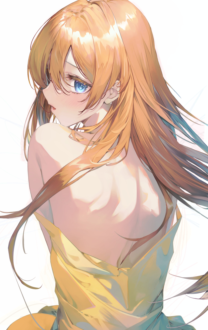 This is a pixiv picture whose title is 背中.
