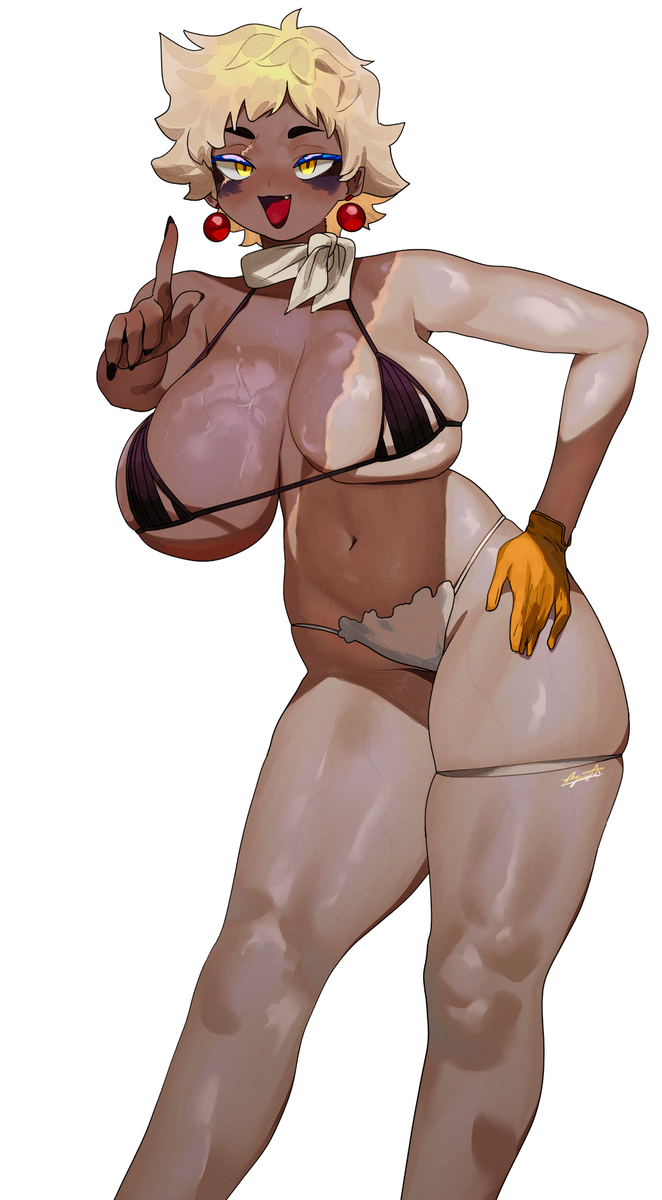 This is a pixiv picture whose title is 強そうな女　ココアちゃん.