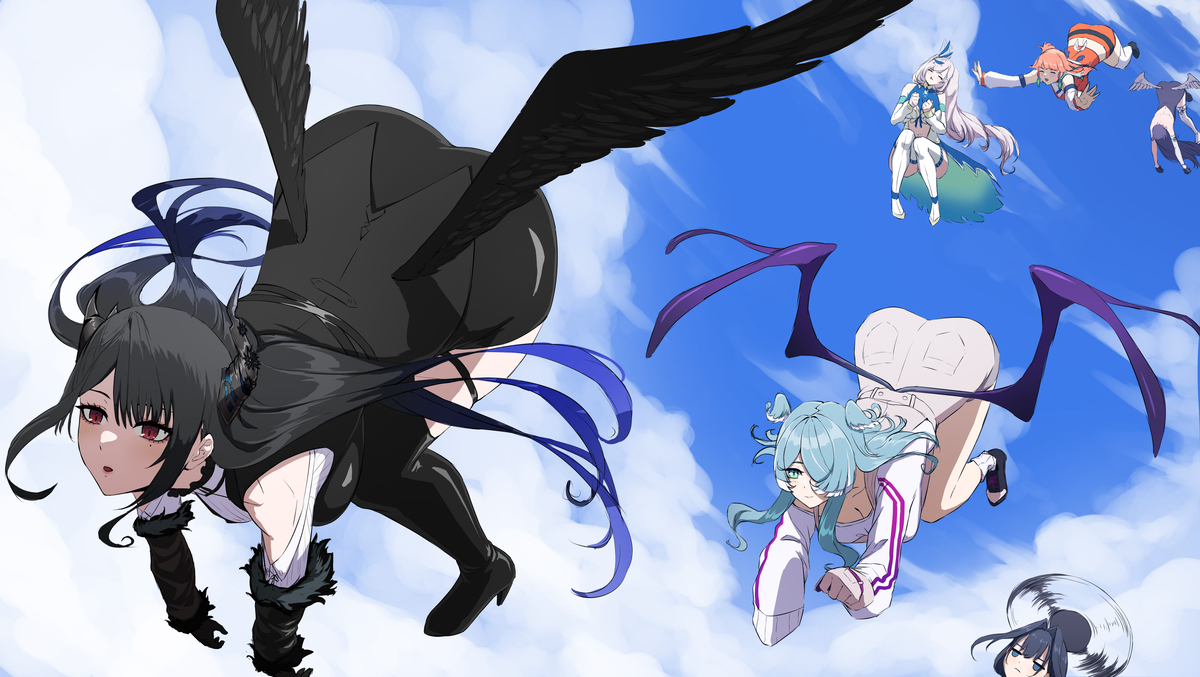 This is a pixiv picture whose title is Weird Winged Woman.