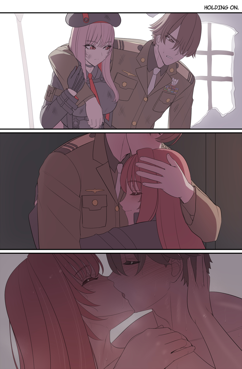 This is a pixiv picture whose title is Holding on.