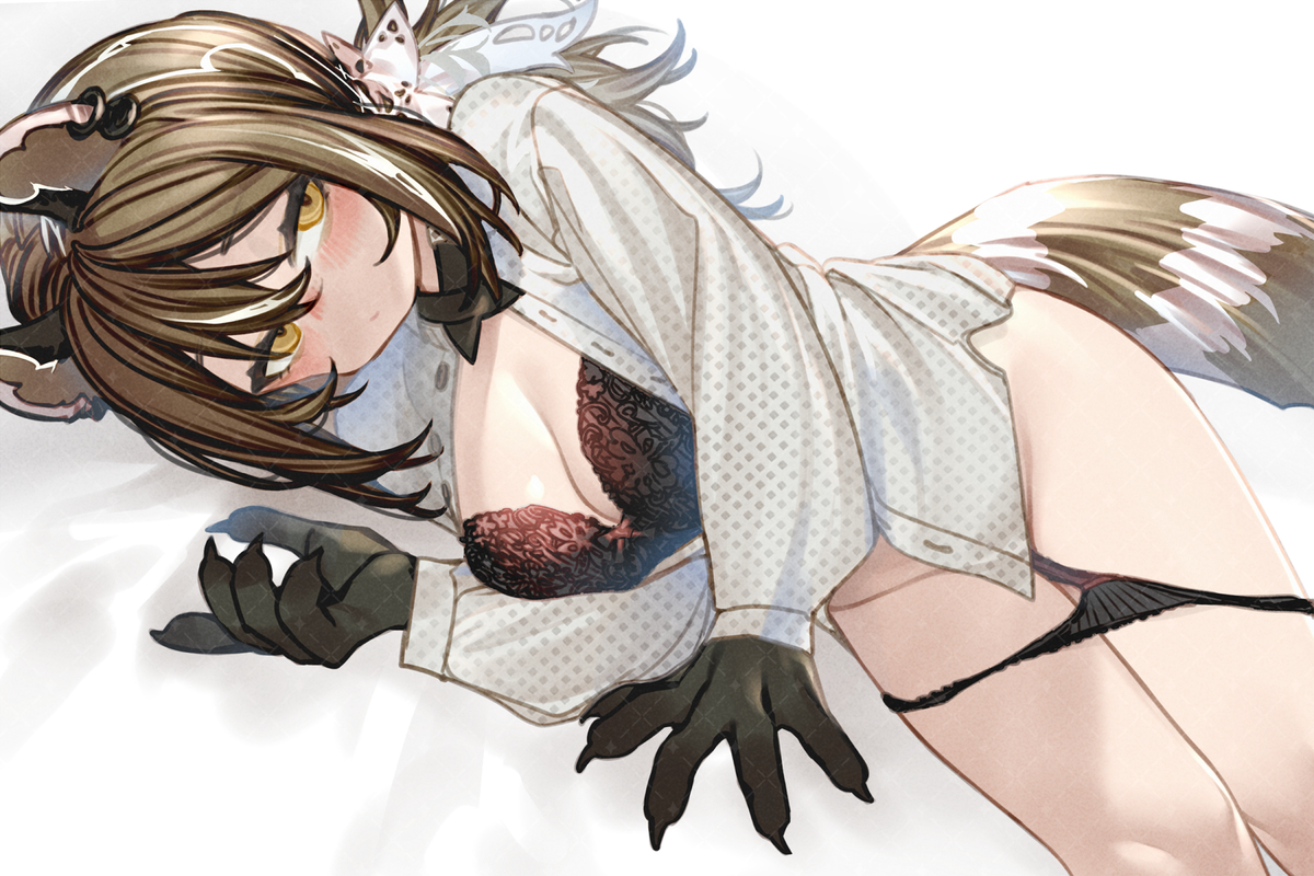 This is a pixiv picture whose title is 🦝.