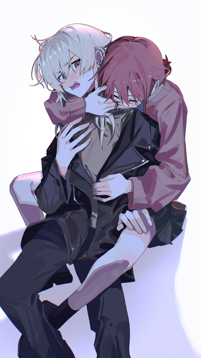 This is a pixiv picture whose title is hug (62/100).