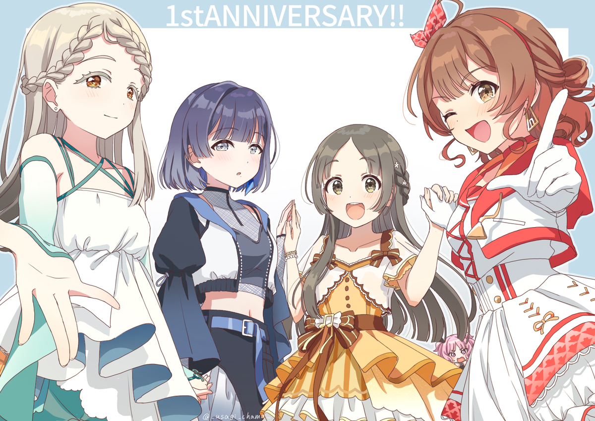 This is a pixiv picture whose title is 学マス1周年おめでとう‼︎.