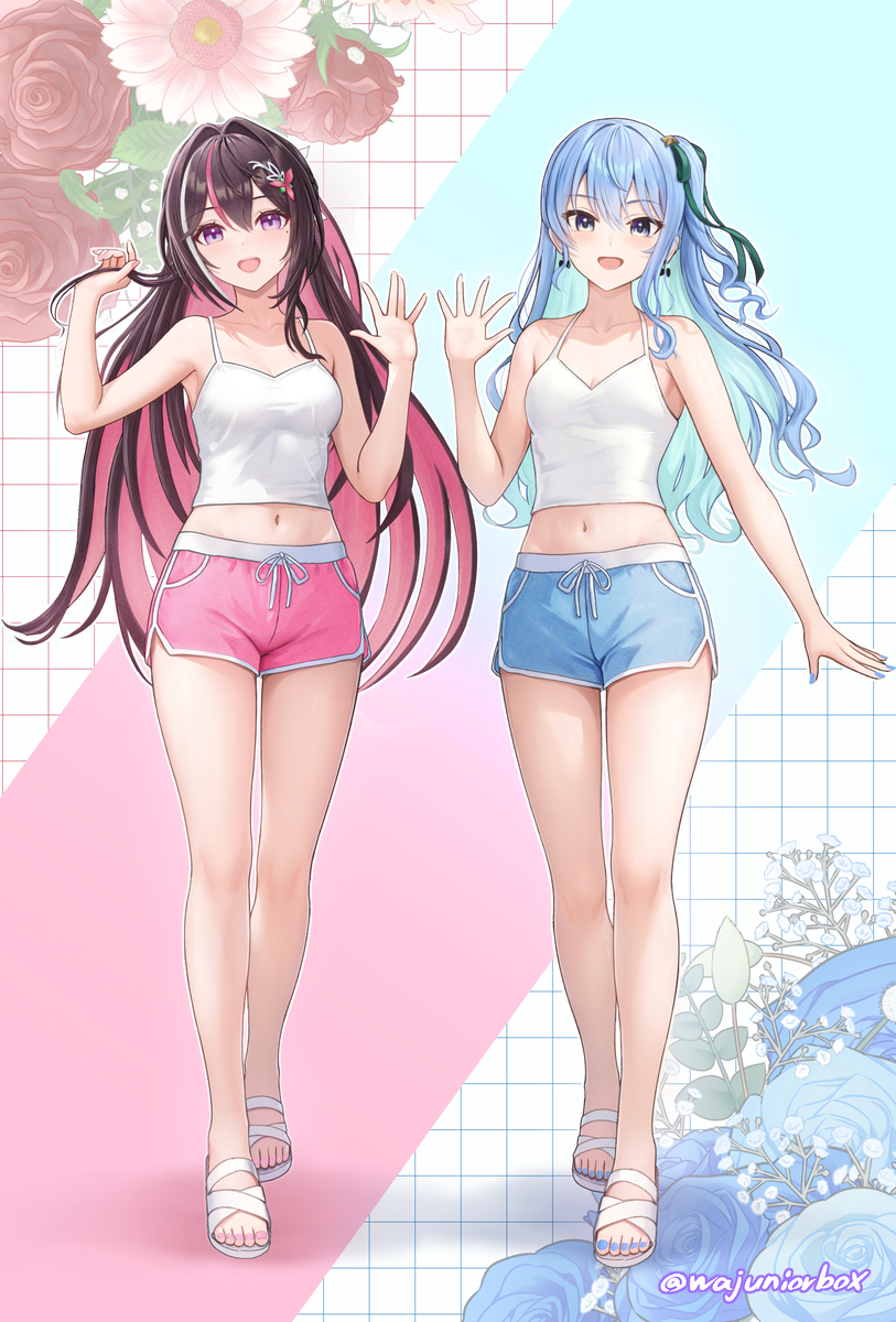 This is a pixiv picture whose title is ショーパン キャミ  AS_tar.