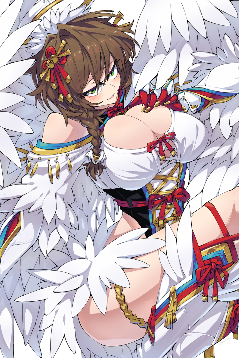 This is a pixiv picture whose title is 下界をナメてそうな天使.