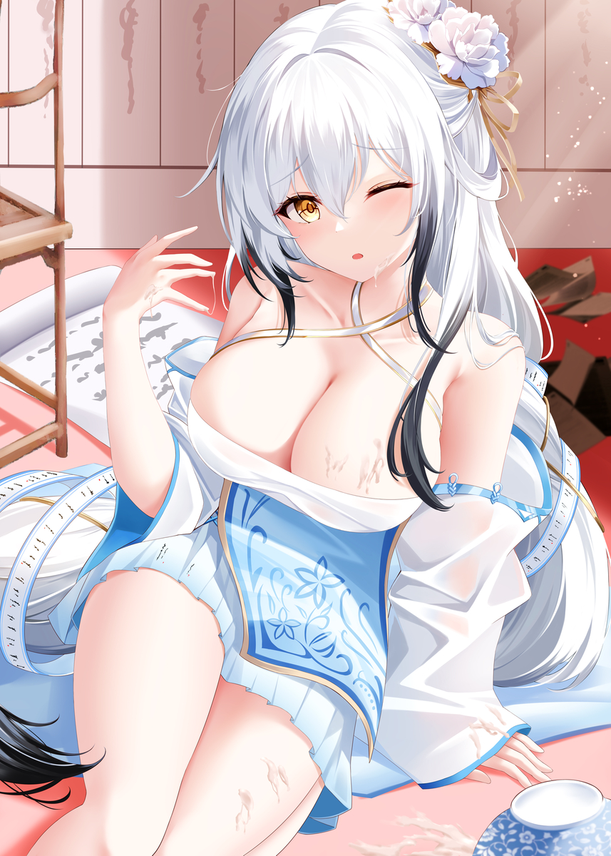 This is a pixiv picture whose title is 海天.