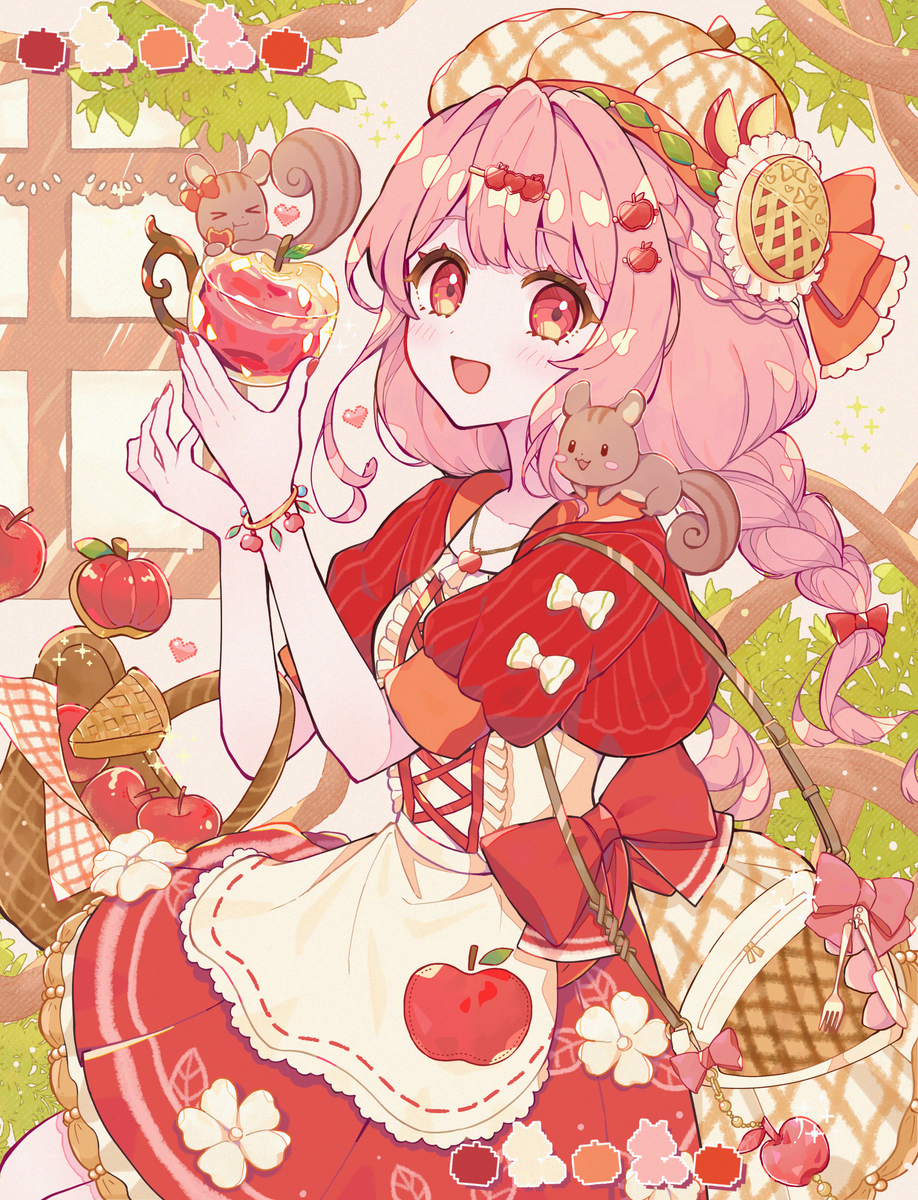 This is a pixiv picture whose title is 【オリジナル】Applepie Girl🍎🥧🐿️.