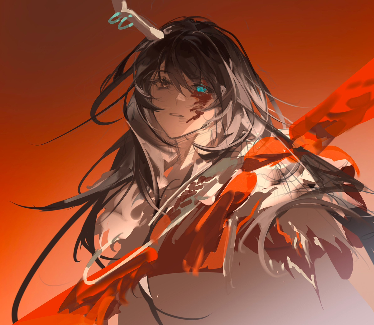 This is a pixiv picture whose title is 摸鱼.