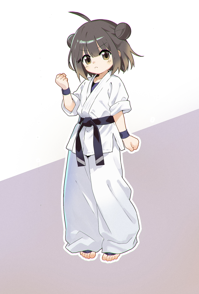 This is a pixiv picture whose title is 空手娘~.