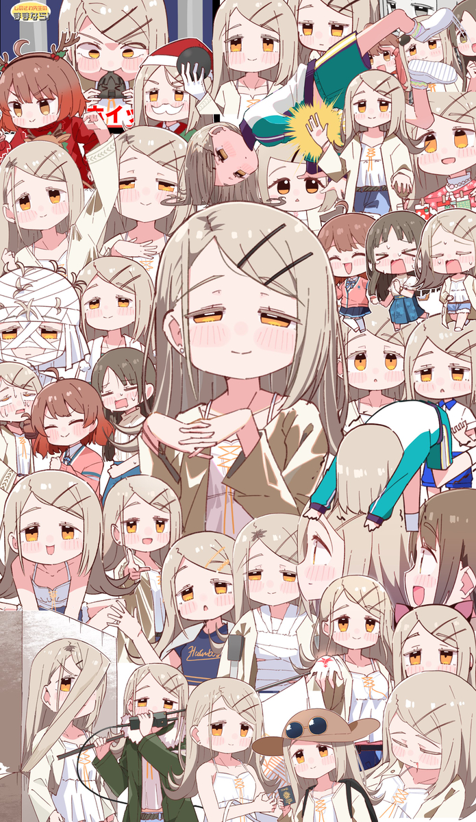 This is a pixiv picture whose title is 1周年記念.