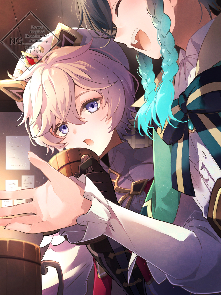 This is a pixiv picture whose title is 🍻.