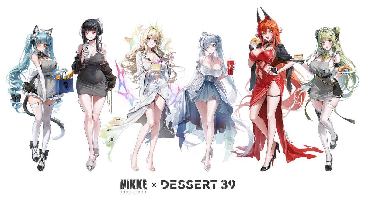 This is a pixiv picture whose title is [仕事絵] DESSERT39 X NIKKE.