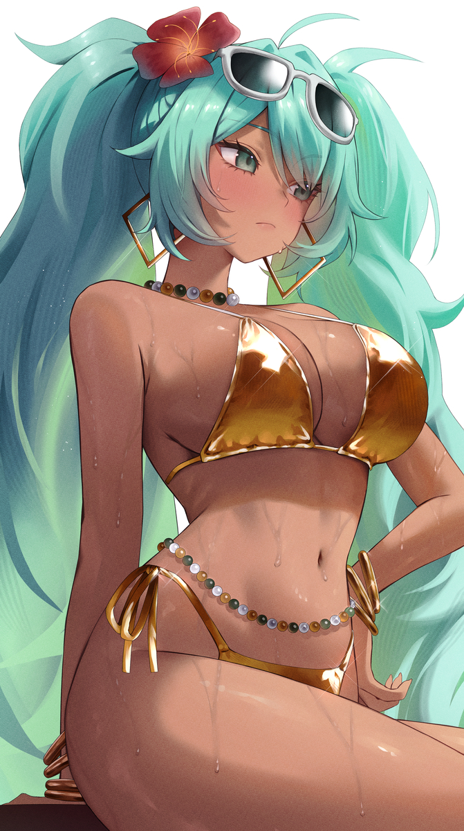 This is a pixiv picture whose title is gw brazilian miku.
