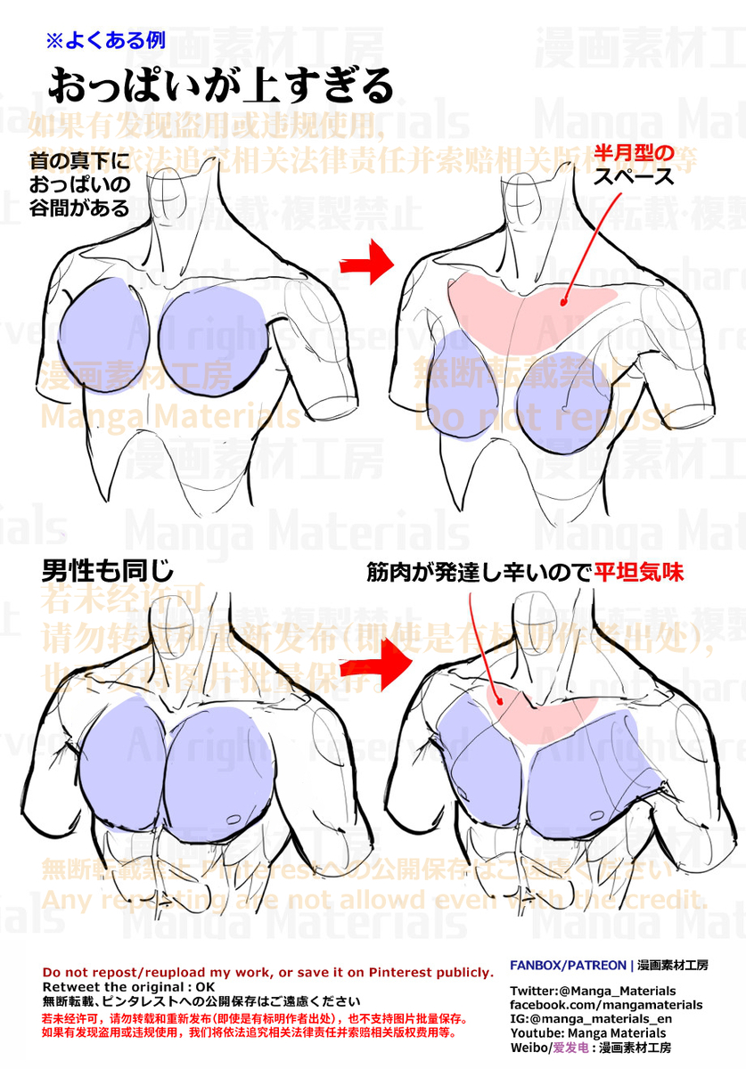 This is a pixiv picture whose title is 個人メモ：胸の位置.