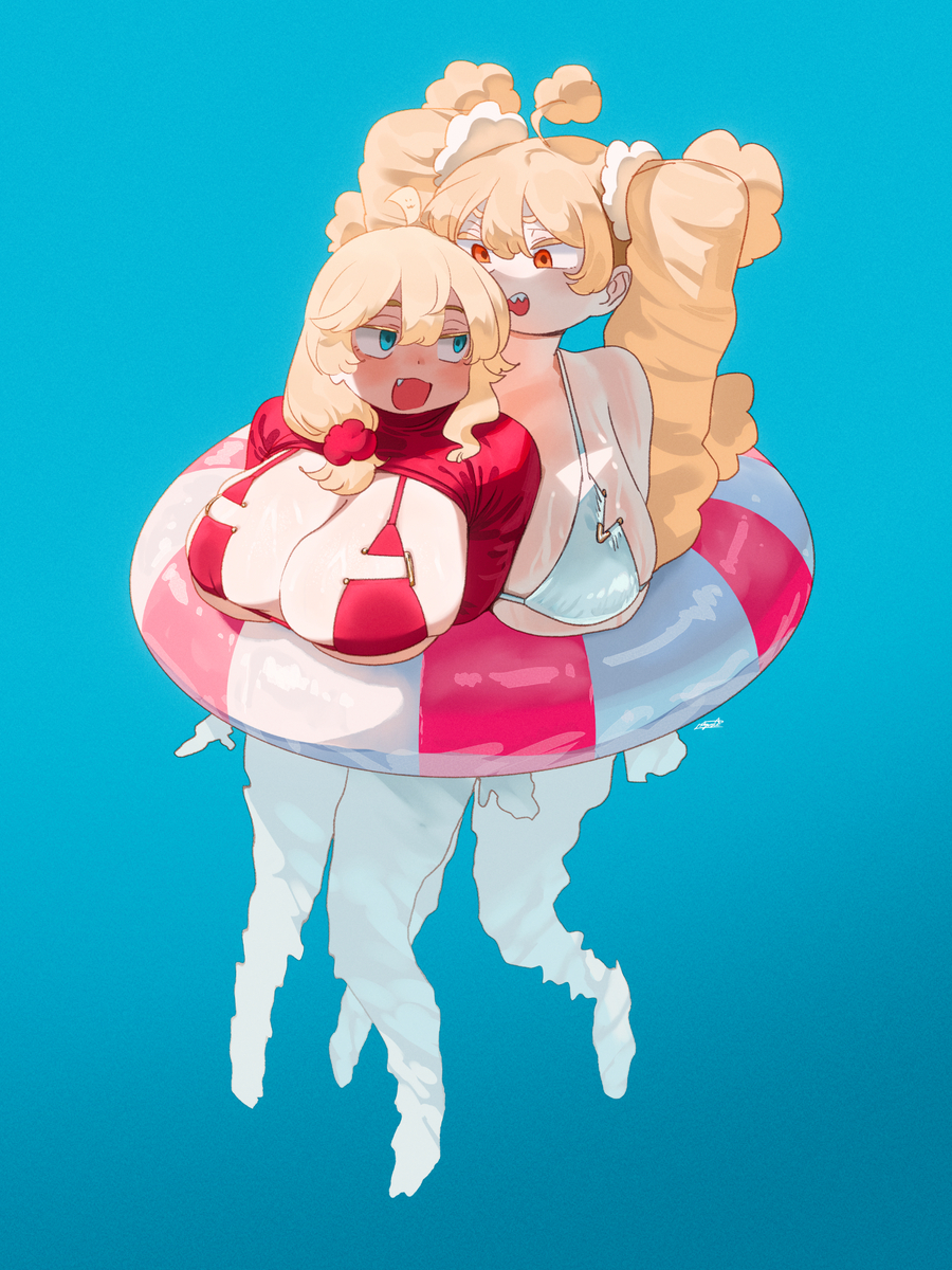 This is a pixiv picture whose title is ぎゅうぎゅう.