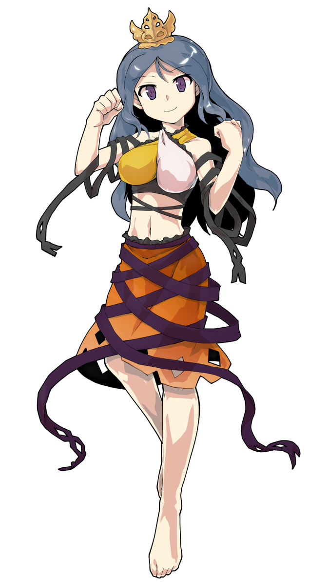 This is a pixiv picture whose title is 塵塚ウバメ立ち絵 表情差分.
