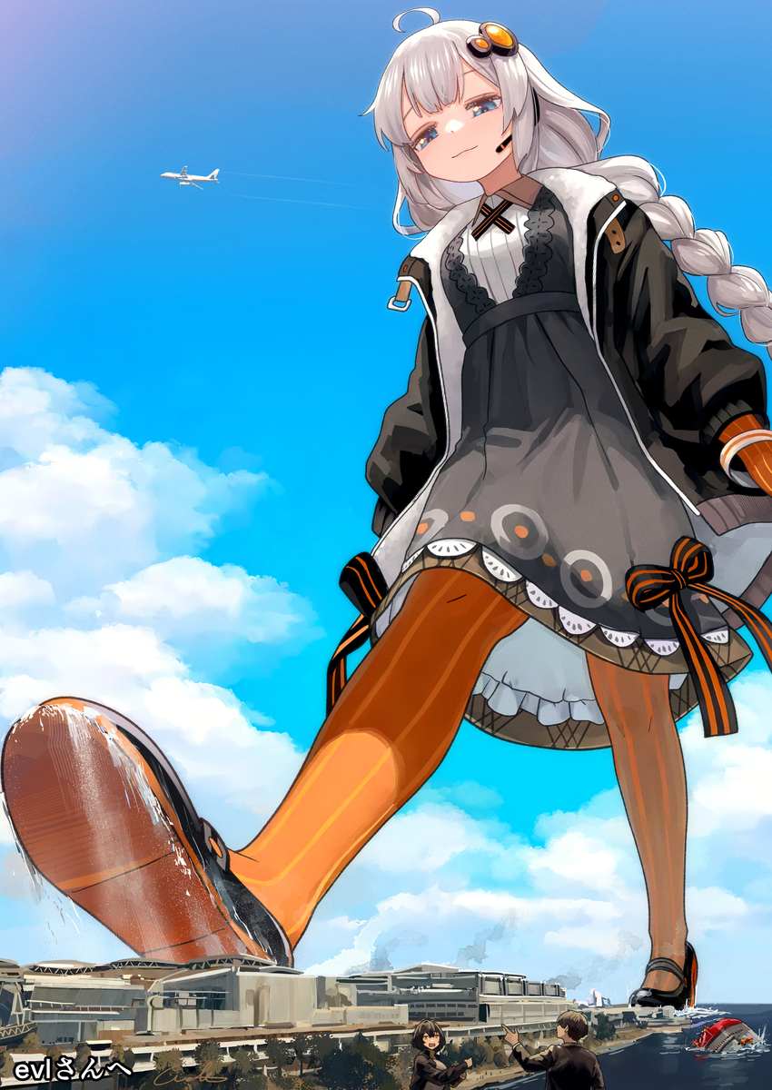 This is a pixiv picture whose title is 巨大な紲星あかり.