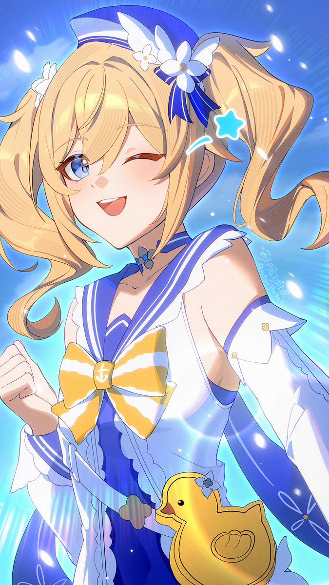 This is a pixiv picture whose title is day57 芭芭拉冲鸭！.