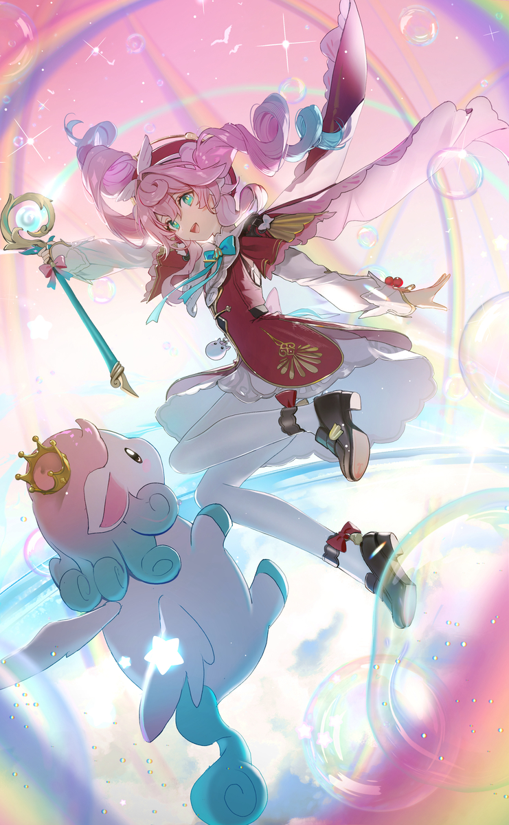 This is a pixiv picture whose title is 晨昏を穿つ虹.