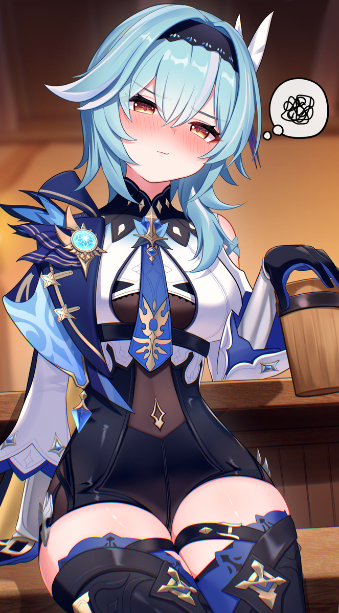 This is a pixiv picture whose title is 【原神】エウルア.