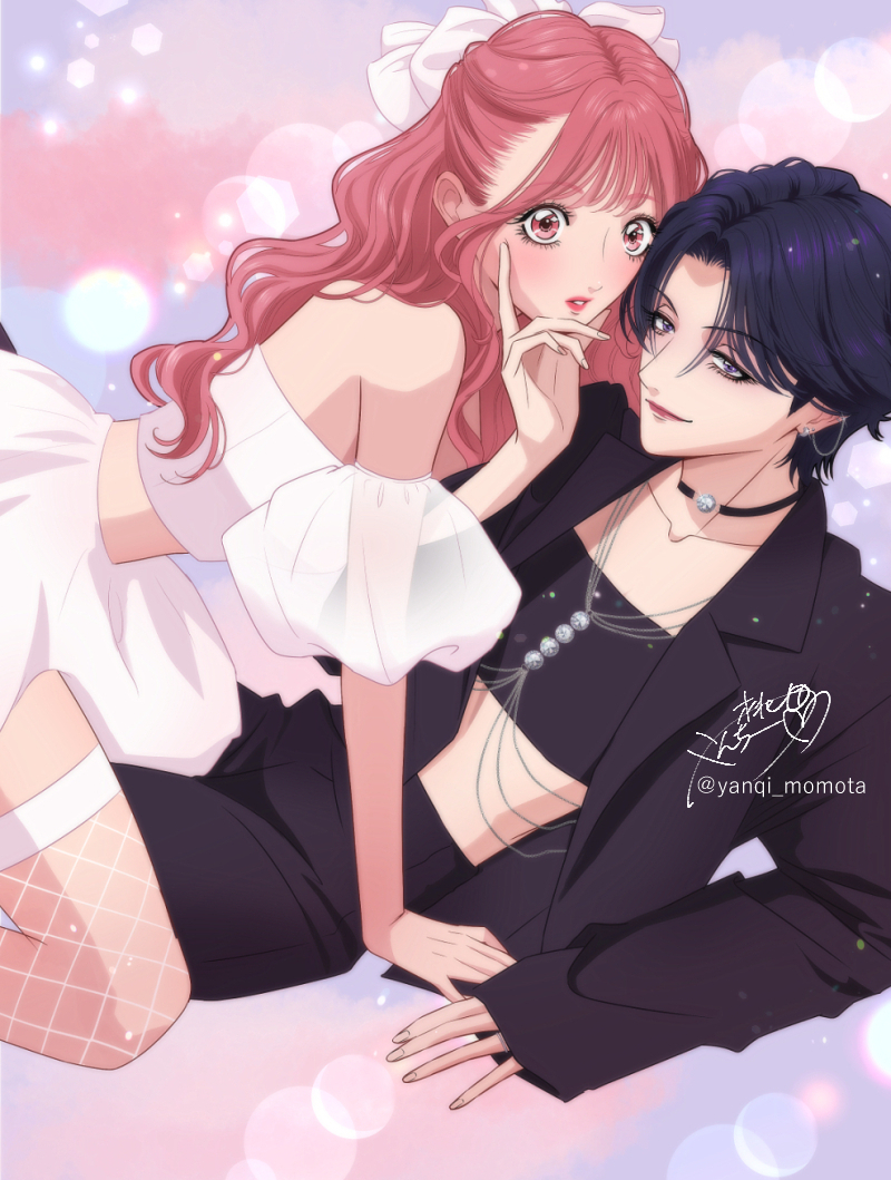 This is a pixiv picture whose title is 【創作百合】新刊表紙.