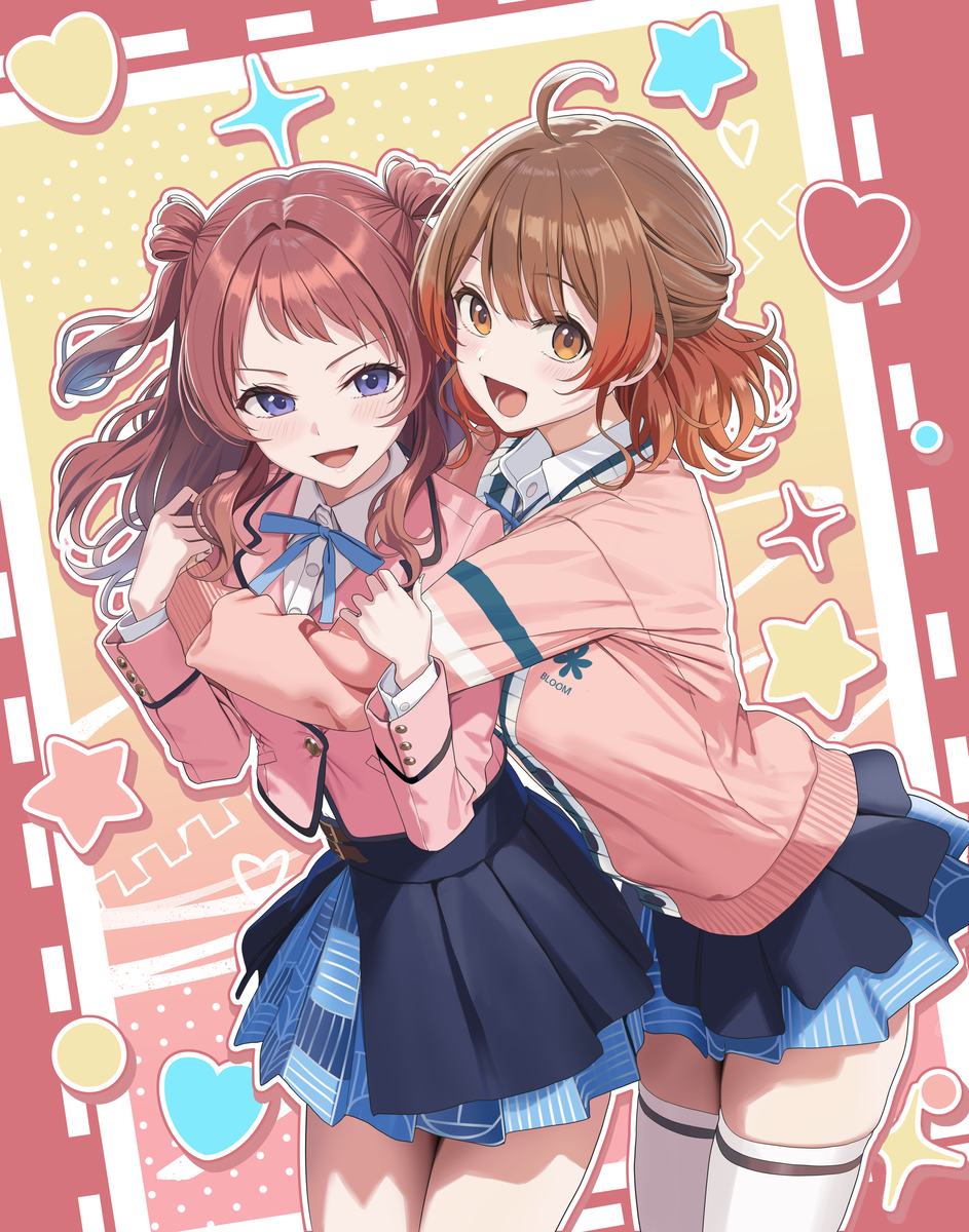 This is a pixiv picture whose title is 咲季・佑芽.