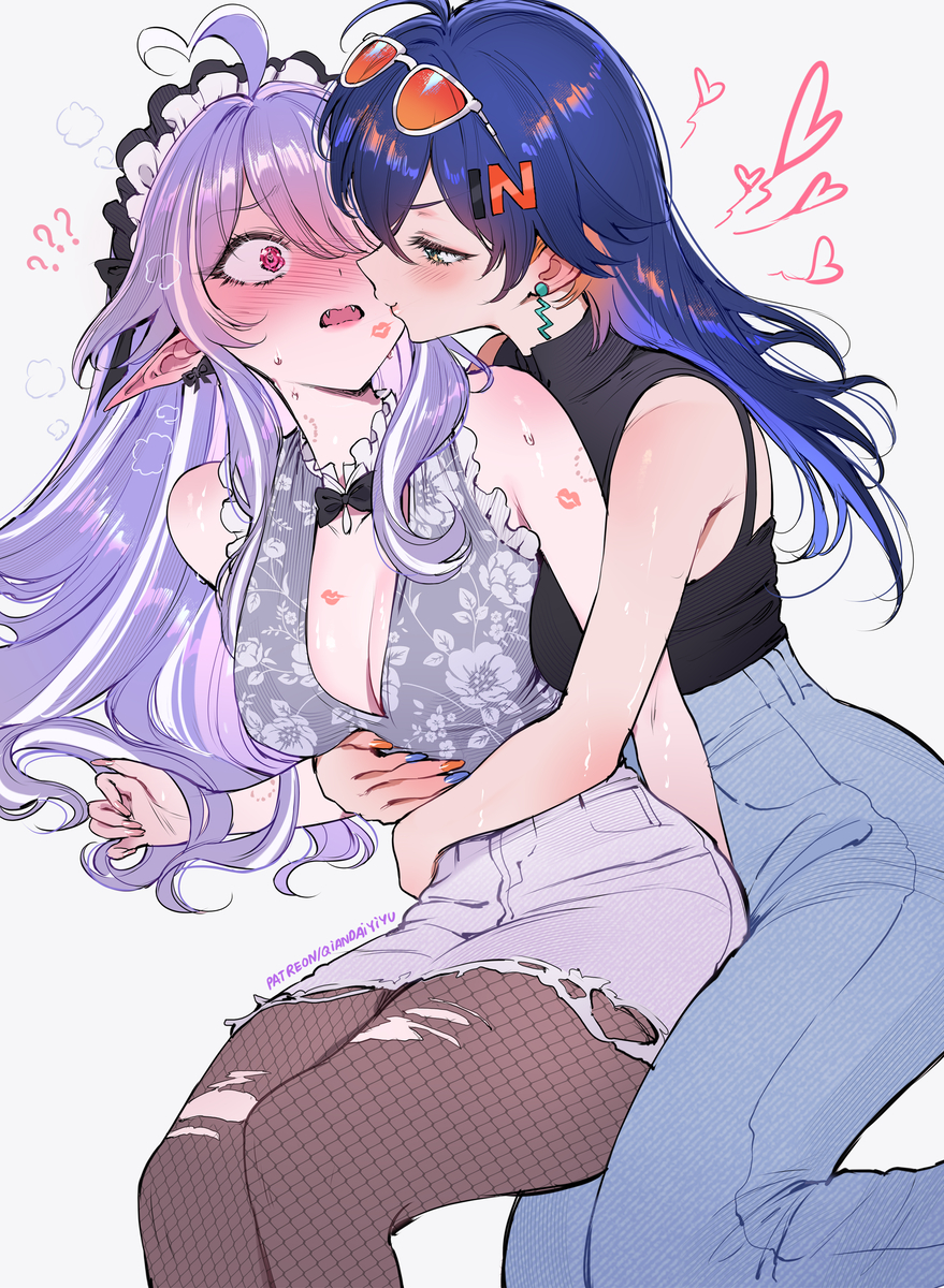 This is a pixiv picture whose title is キス攻撃だーっ！.