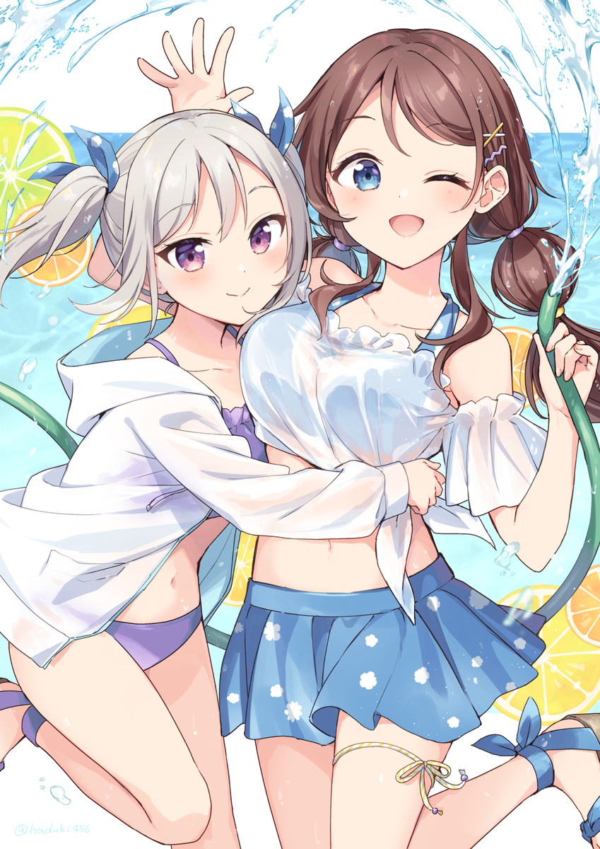 This is a pixiv picture whose title is 夏を先取り.