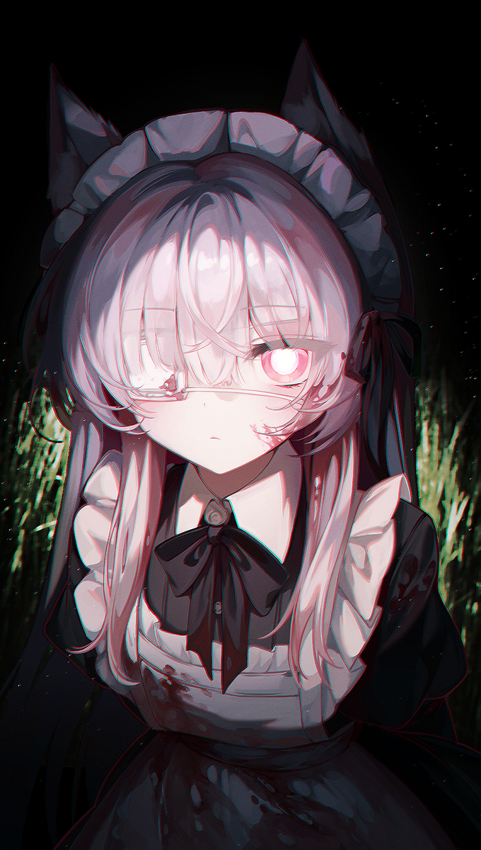 This is a pixiv picture whose title is 狼メイドさん2.