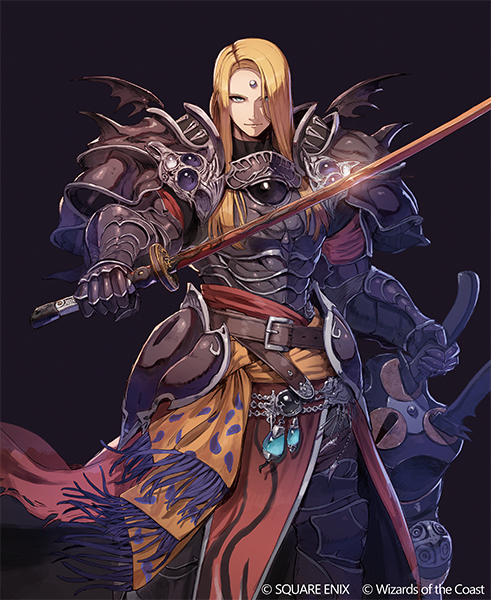 This is a pixiv picture whose title is 【お仕事】MTG×FF「ゼノス・イェー・ガルヴァス」.