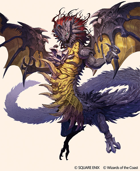 This is a pixiv picture whose title is 【お仕事】MTG×FF「超越せし者、神龍」.