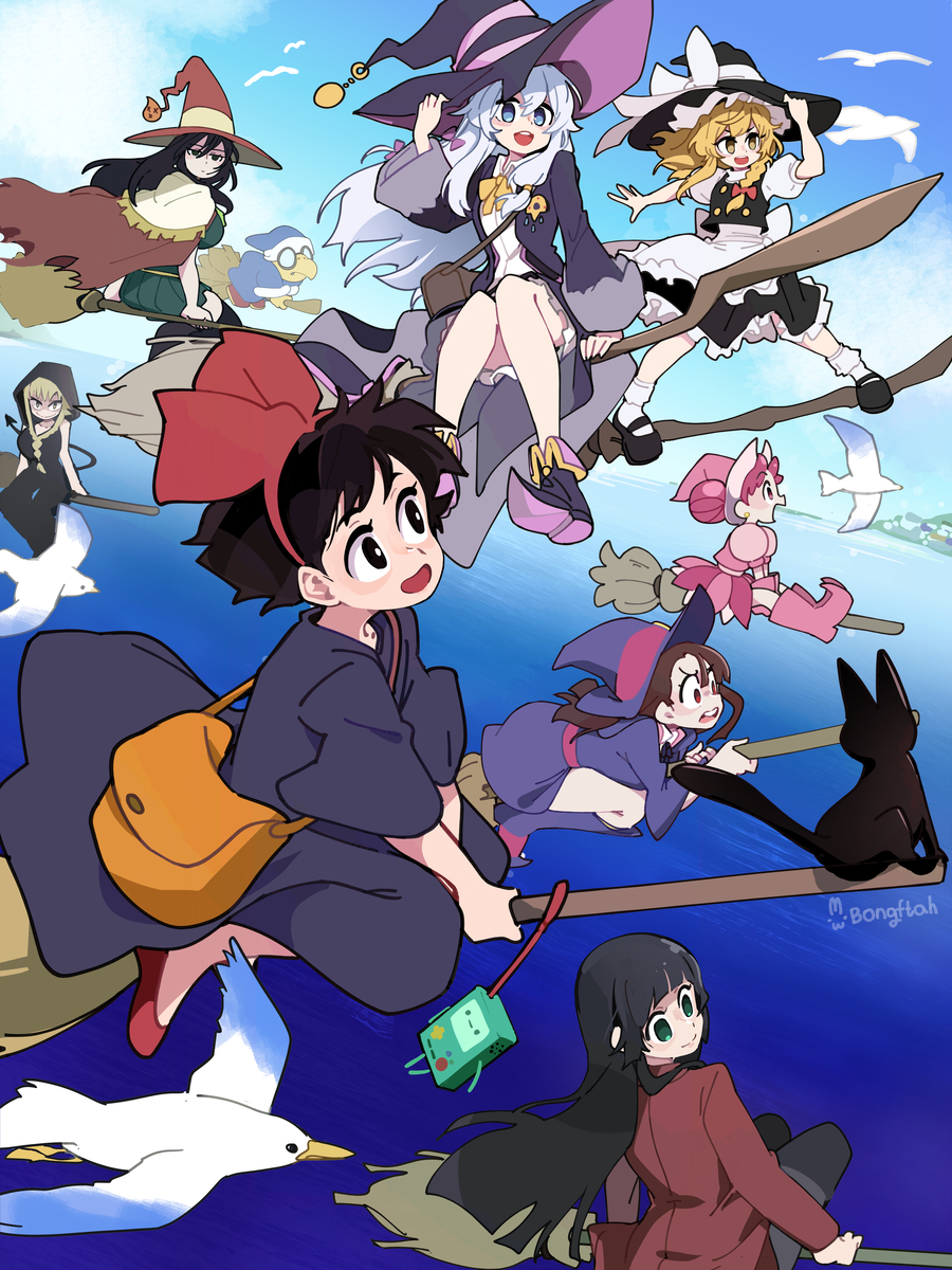 This is a pixiv picture whose title is 魔女の旅.