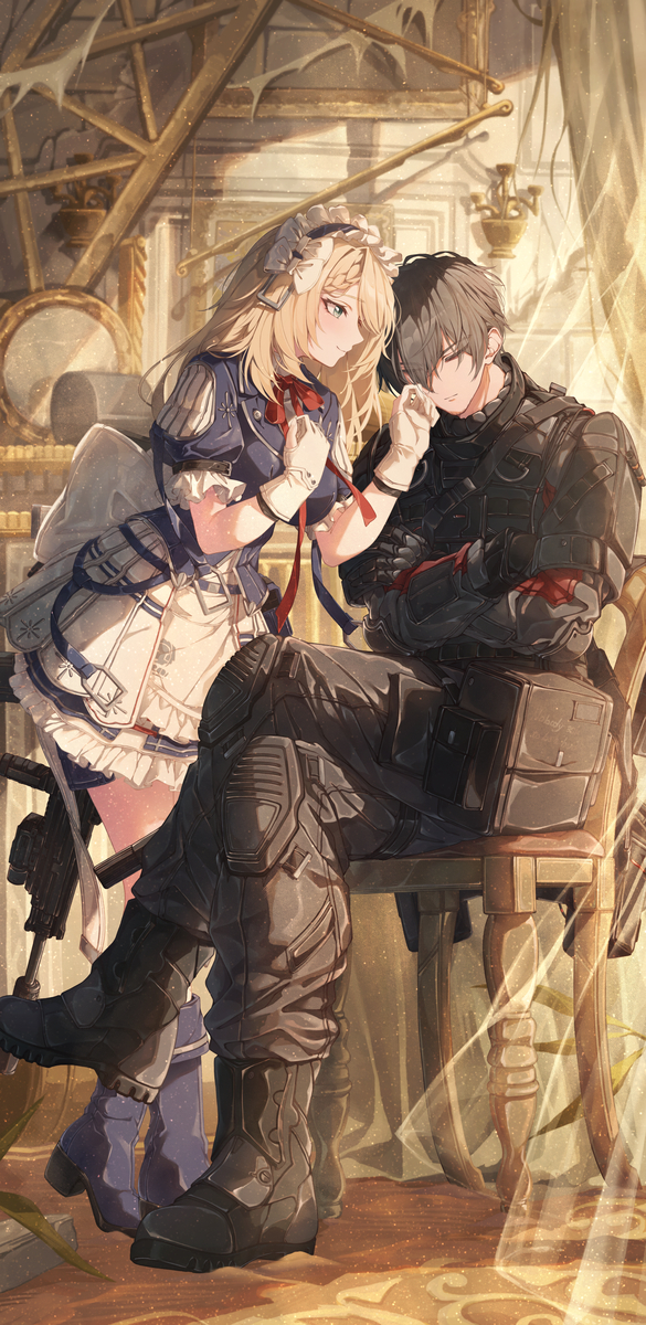 This is a pixiv picture whose title is G36&SKK.