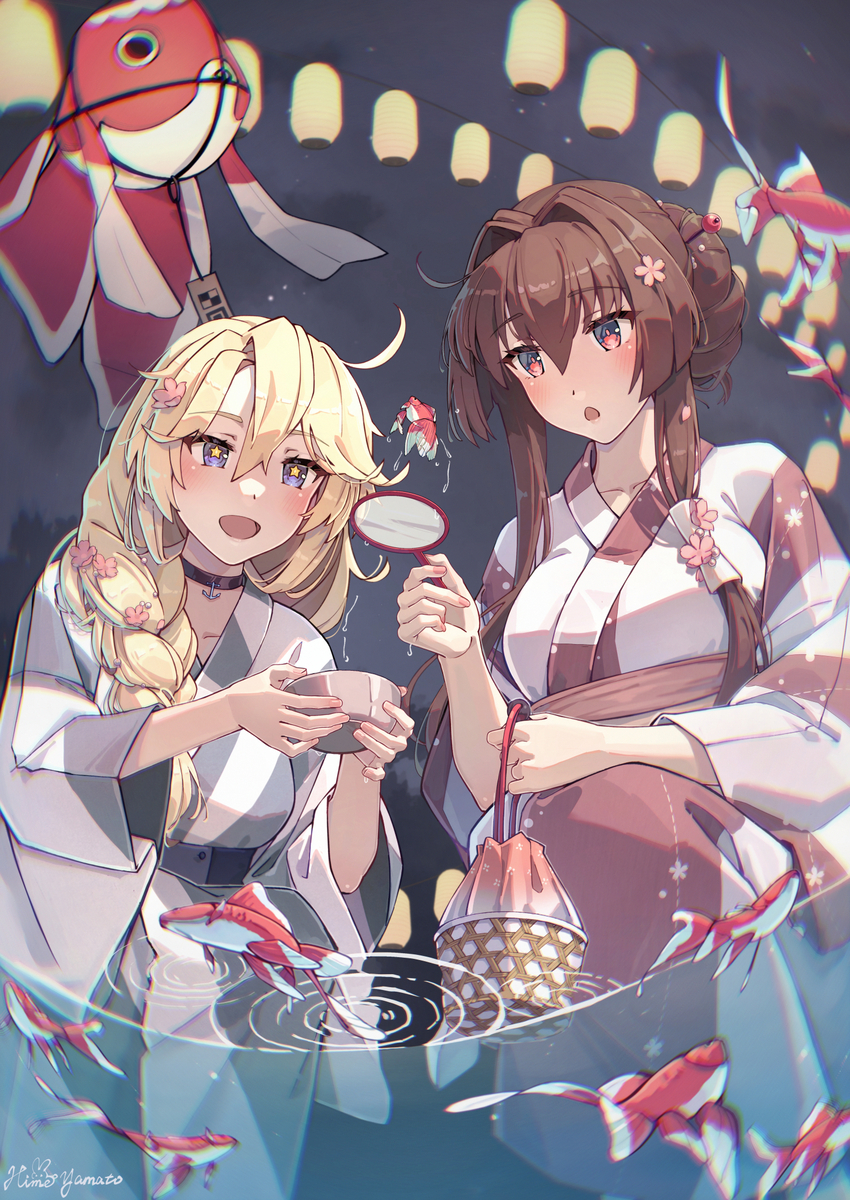 This is a pixiv picture whose title is 大和 Iowa.
