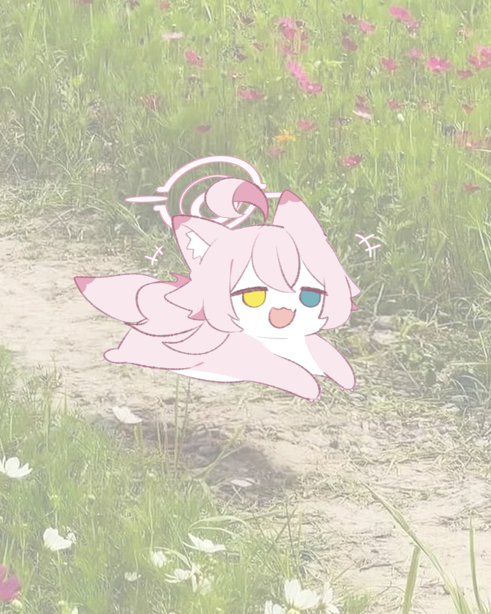 This is a pixiv picture whose title is ぴょんぴょん🩷ホシノイタチ !!.