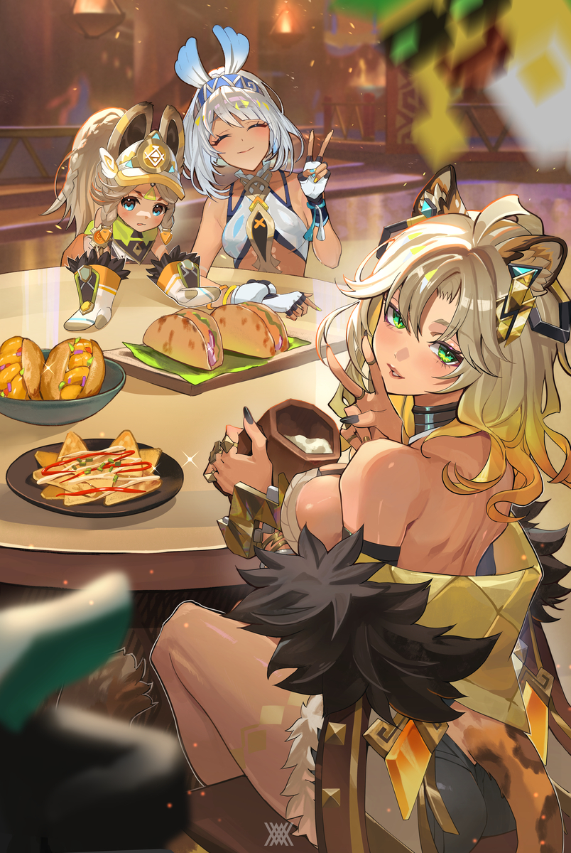 This is a pixiv picture whose title is 「やっほー旅人！」.