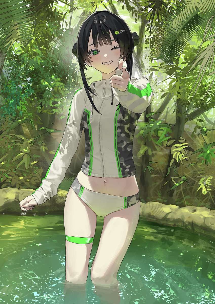 This is a pixiv picture whose title is ロックオン.