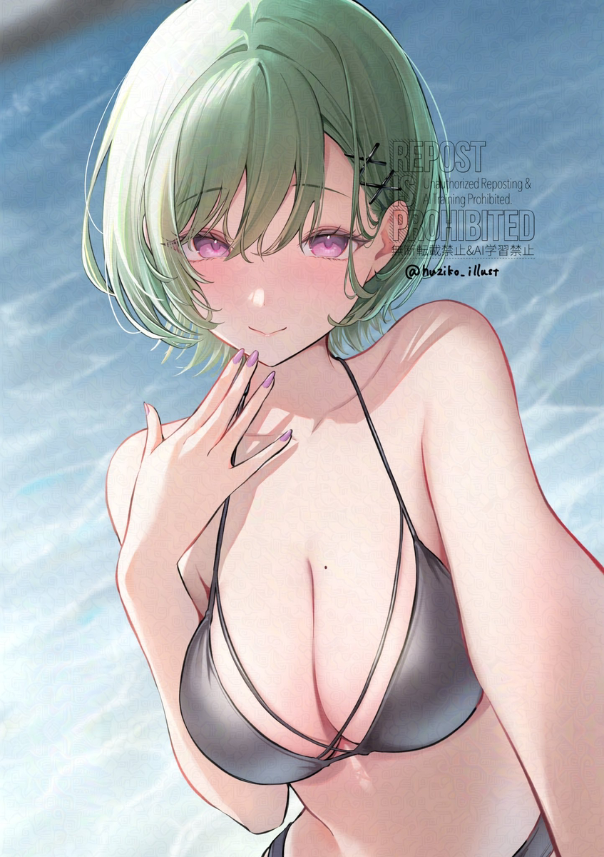 This is a pixiv picture whose title is 自撮り.