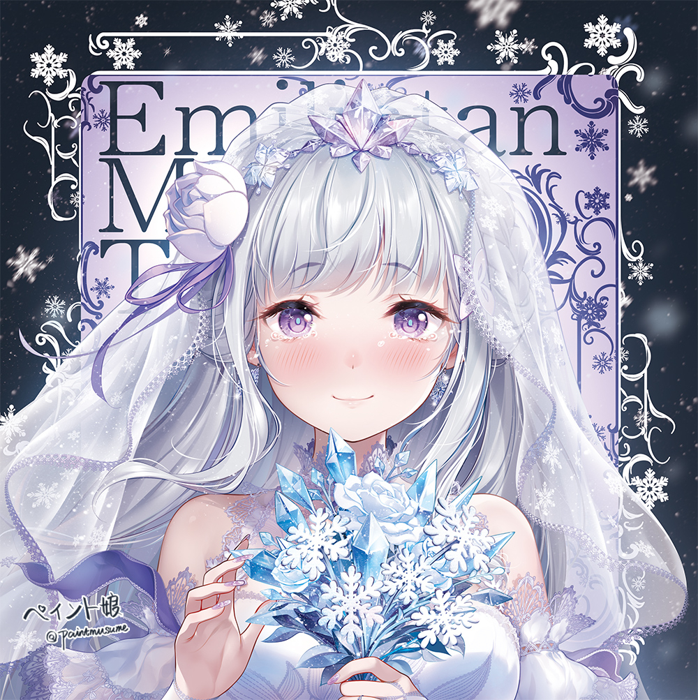 This is a pixiv picture whose title is 氷の花束、氷の約束.