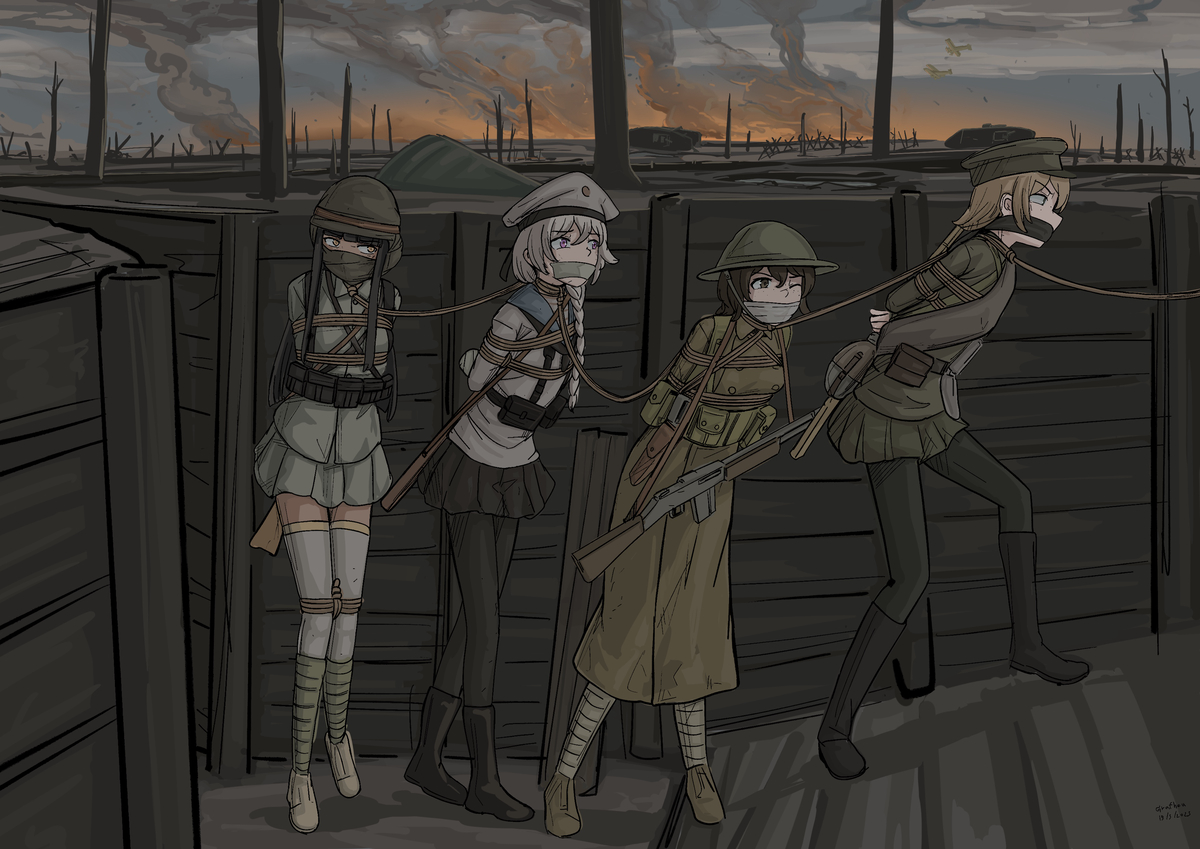 This is a pixiv picture whose title is Four girls.
