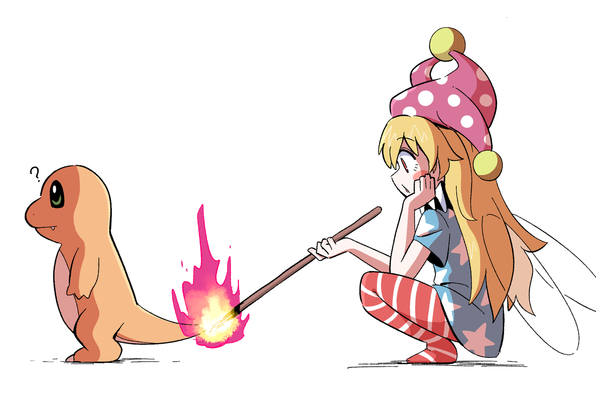 This is a pixiv picture whose title is 🔥.